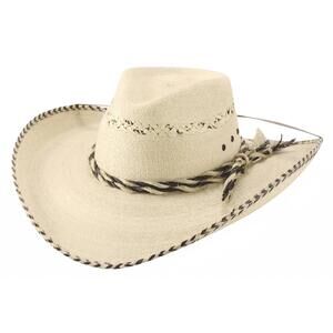 NEW BULLHIDE HATS unisex scottsdale mexican palm straw cowboy hat in natural